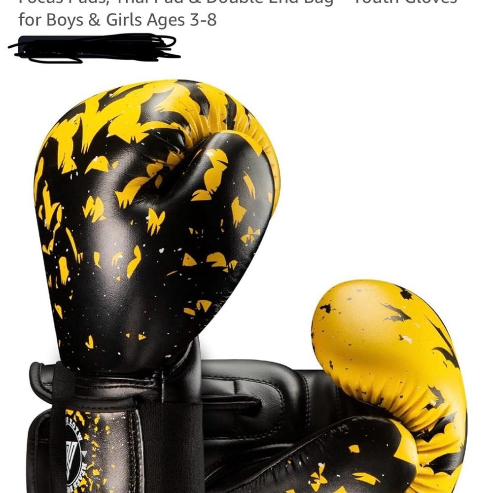 Black and Yellow Boxing Gloves - Picture 6 of 6